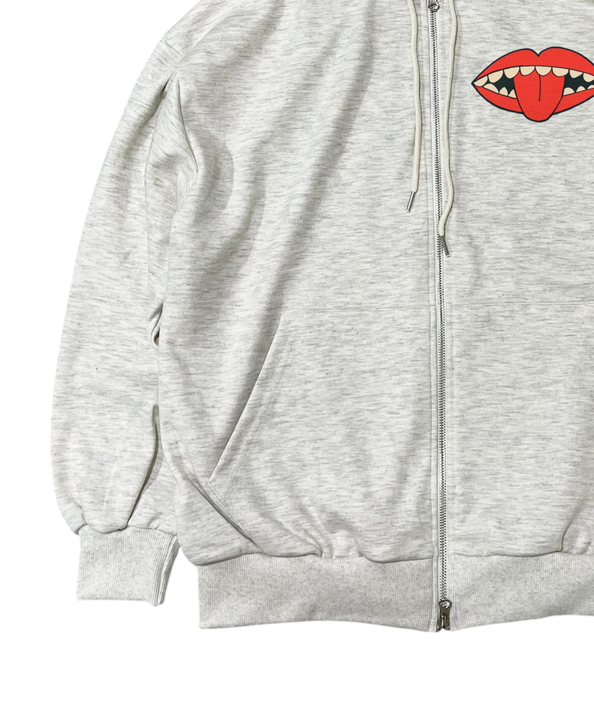 스케이터락(SK8ER ROCK) Riot Lips Sweat Zip Hoodie (oatmeal)