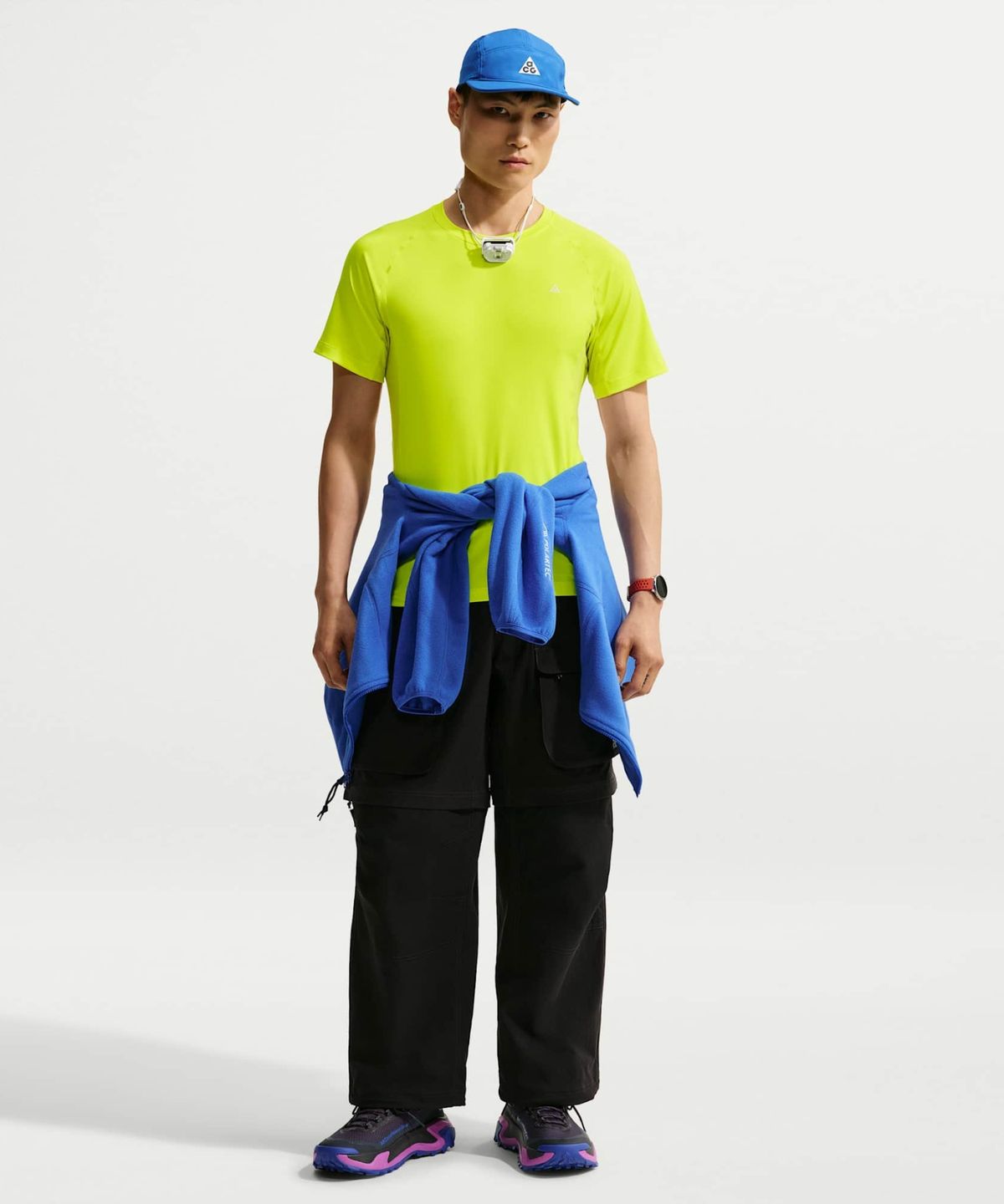 나이키(NIKE) ACG 와일드씨 드라이 핏 반소매 베이스 레이어 탑 M - 레몬 베넘:서밋 화이트 / IO1453-750