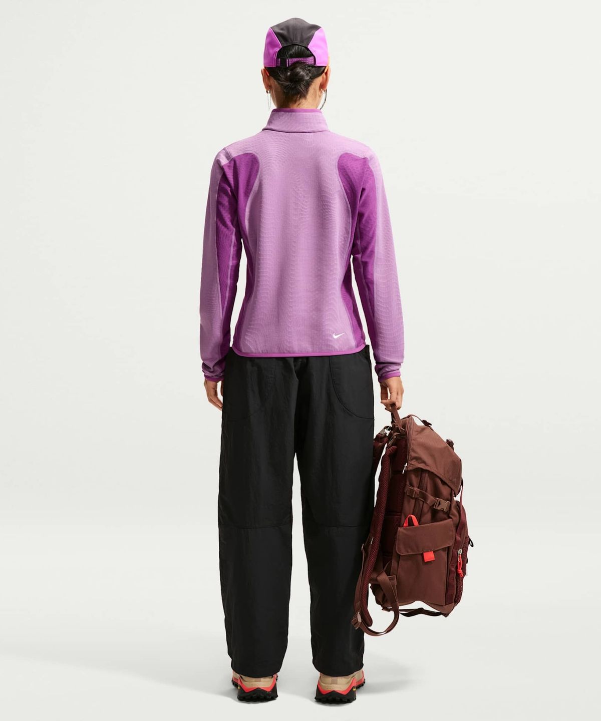 나이키(NIKE) ACG 울프 그리드 써마 핏 하프집 하이킹 탑 W - 모나크 퍼플:볼드 베리:서밋 화이트 / IO4472-544
