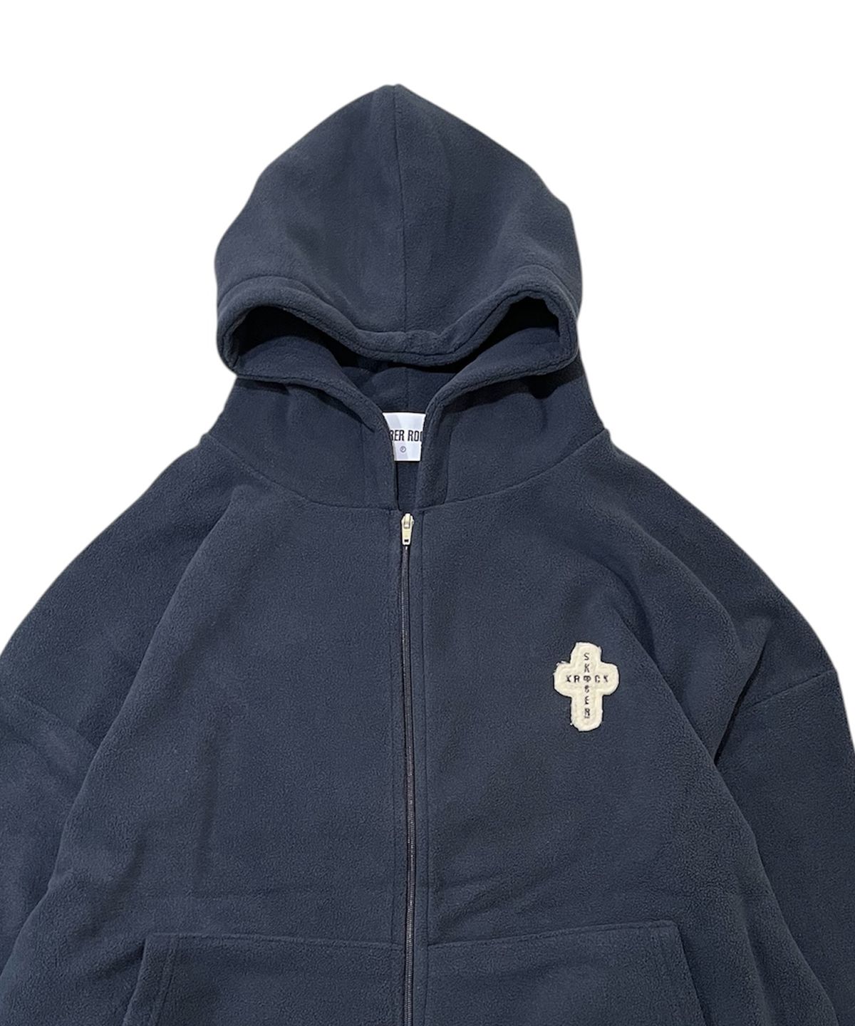 스케이터락(SK8ER ROCK) Cross Fleece Zip-Hoodie (navy)