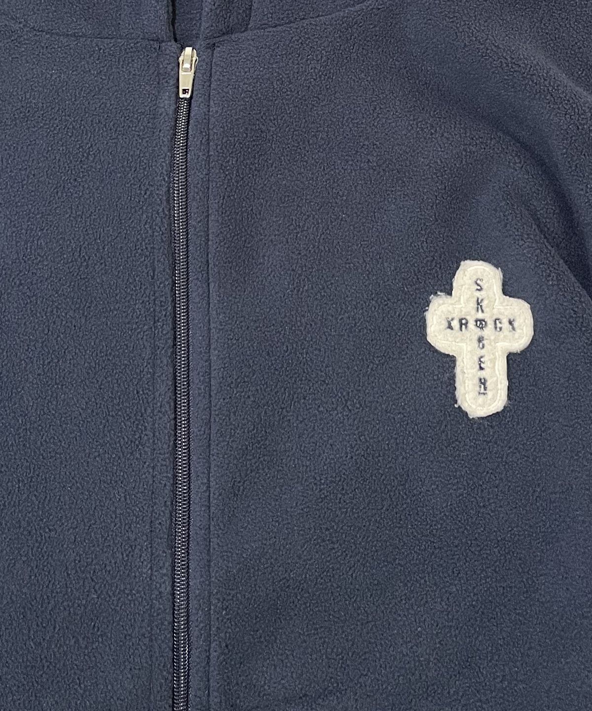 스케이터락(SK8ER ROCK) Cross Fleece Zip-Hoodie (navy)