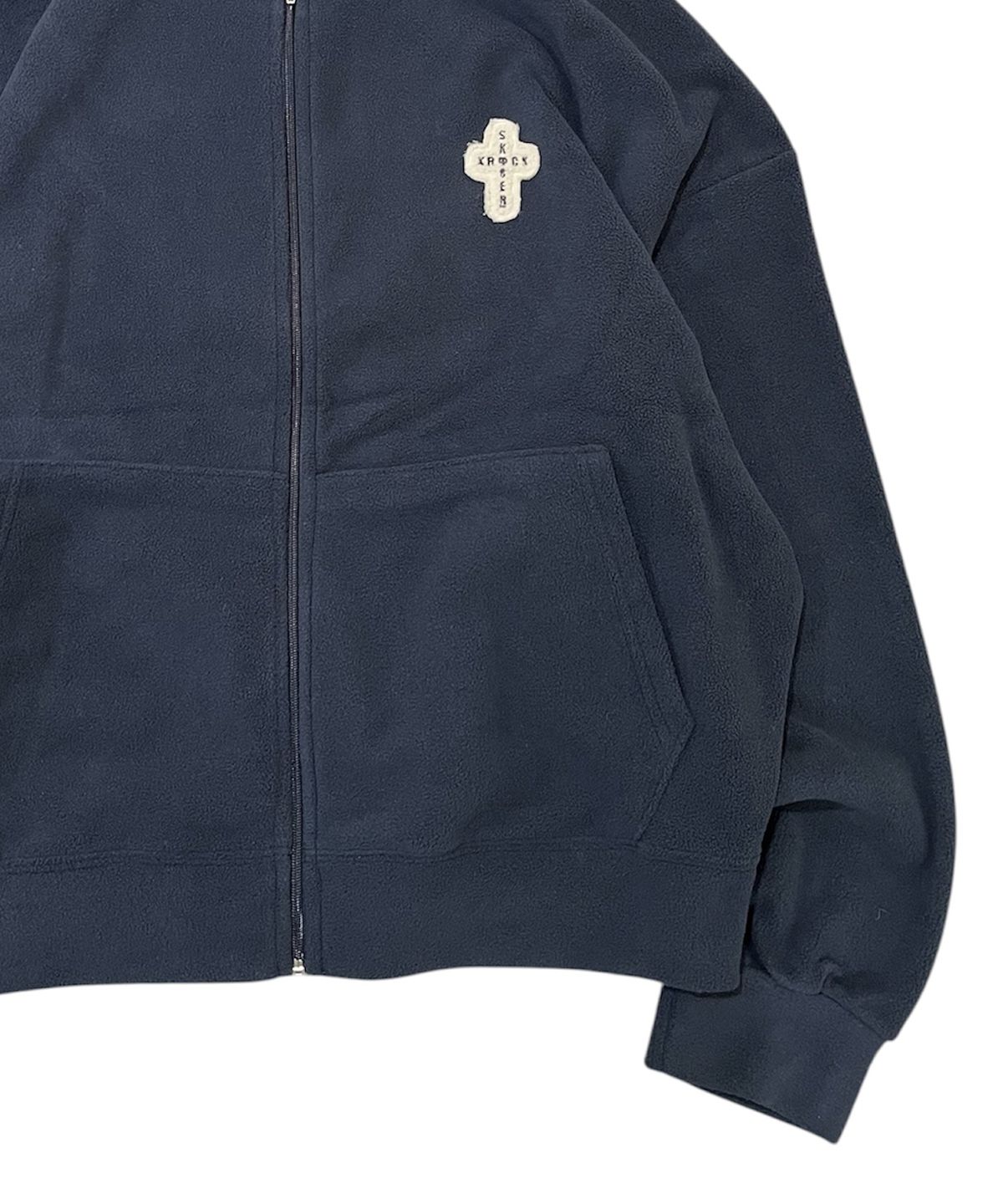 스케이터락(SK8ER ROCK) Cross Fleece Zip-Hoodie (navy)