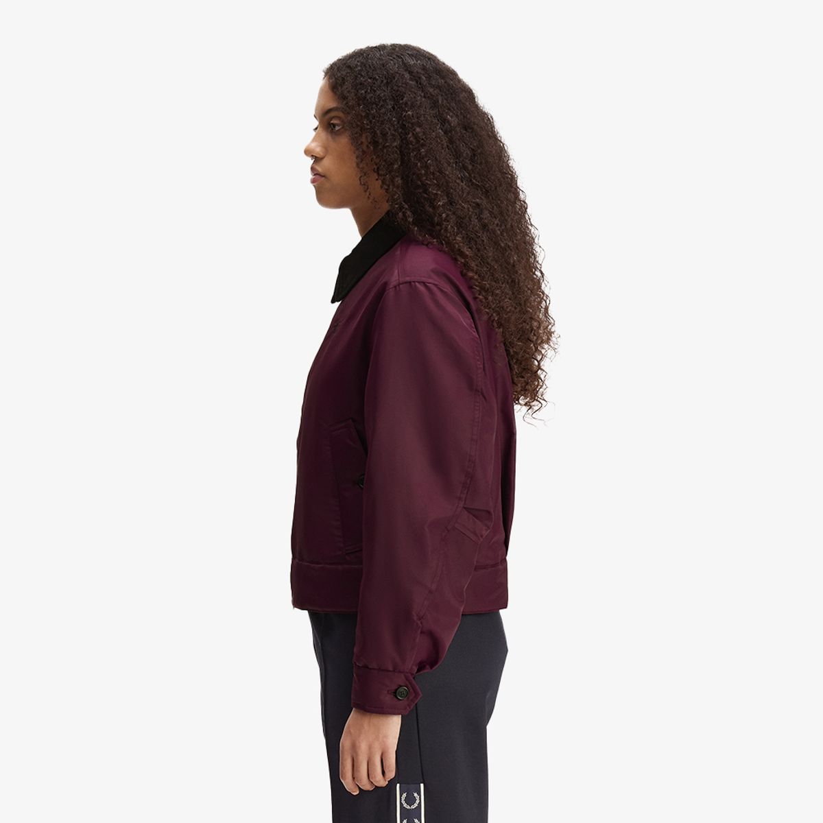 프레드페리(FRED PERRY) [Womens] 오버사이즈드 패디드 카반 재킷 - 플럼 AFPF2G33116-37C