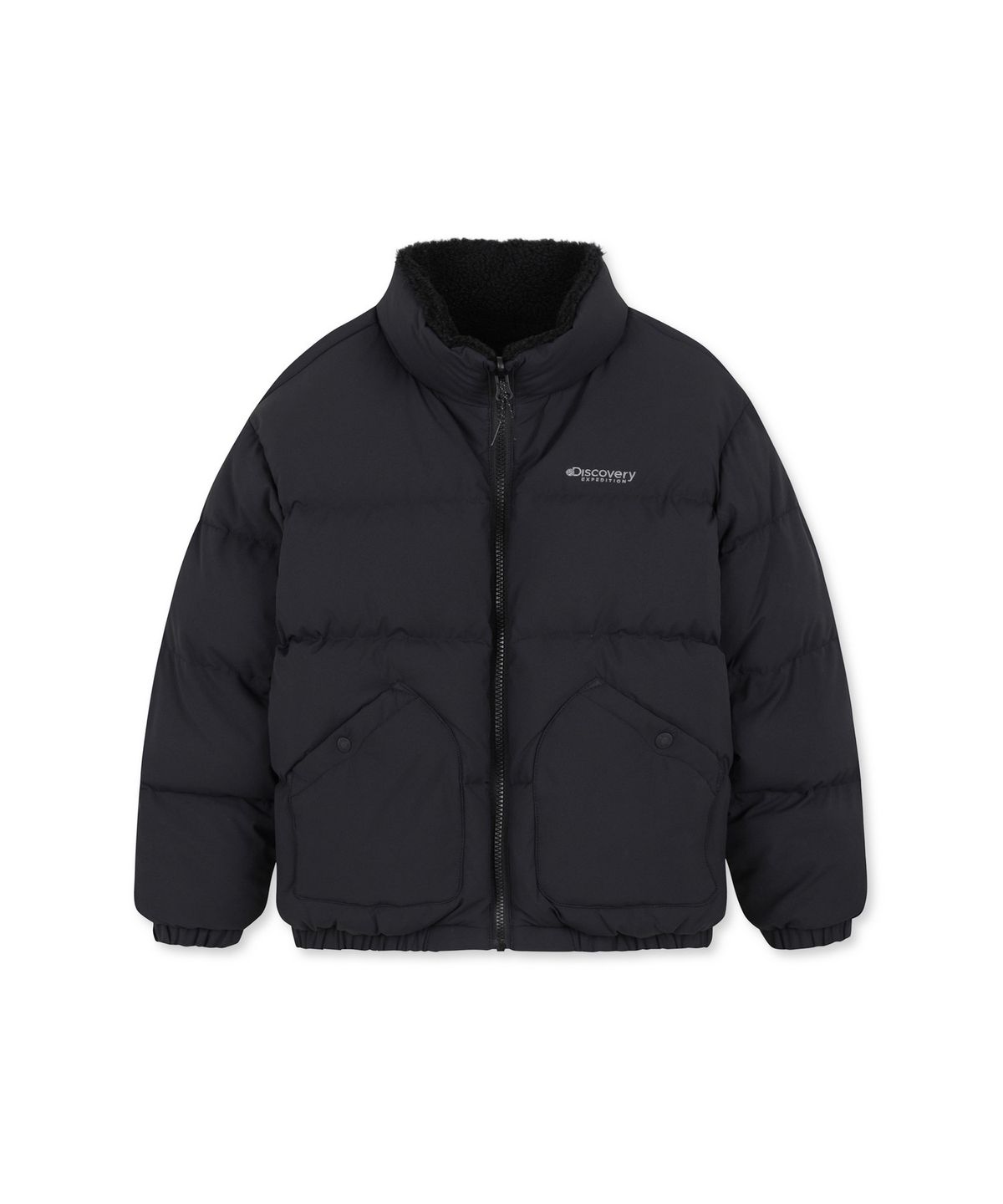 디스커버리 키즈(DISCOVERY KIDS) 키즈 레오니 리버서블 다운 숏패딩 (BLACK)
