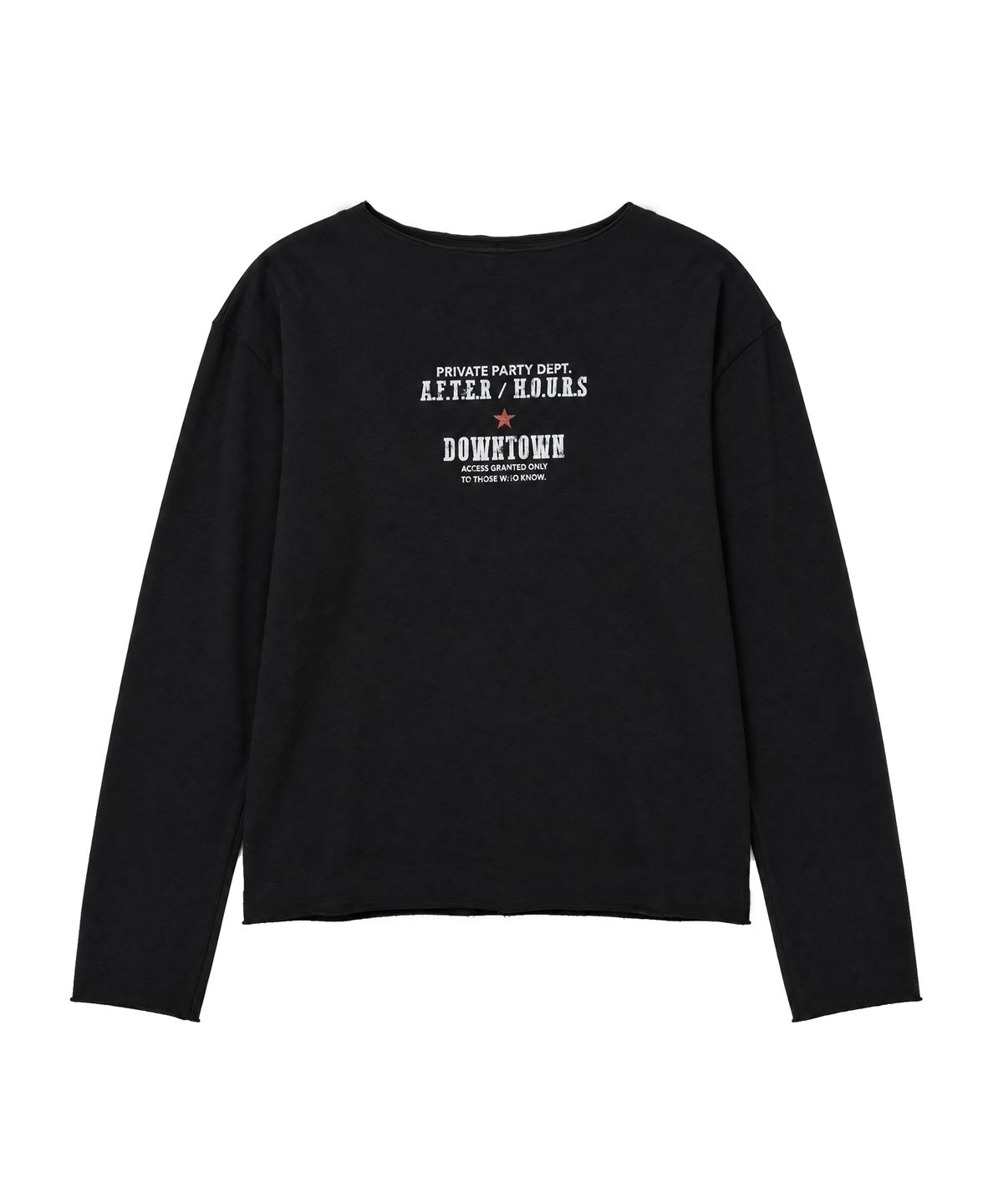 에키오(EKIO) 컷오프 다운타운 슬럽 롱슬리브 (Black)
