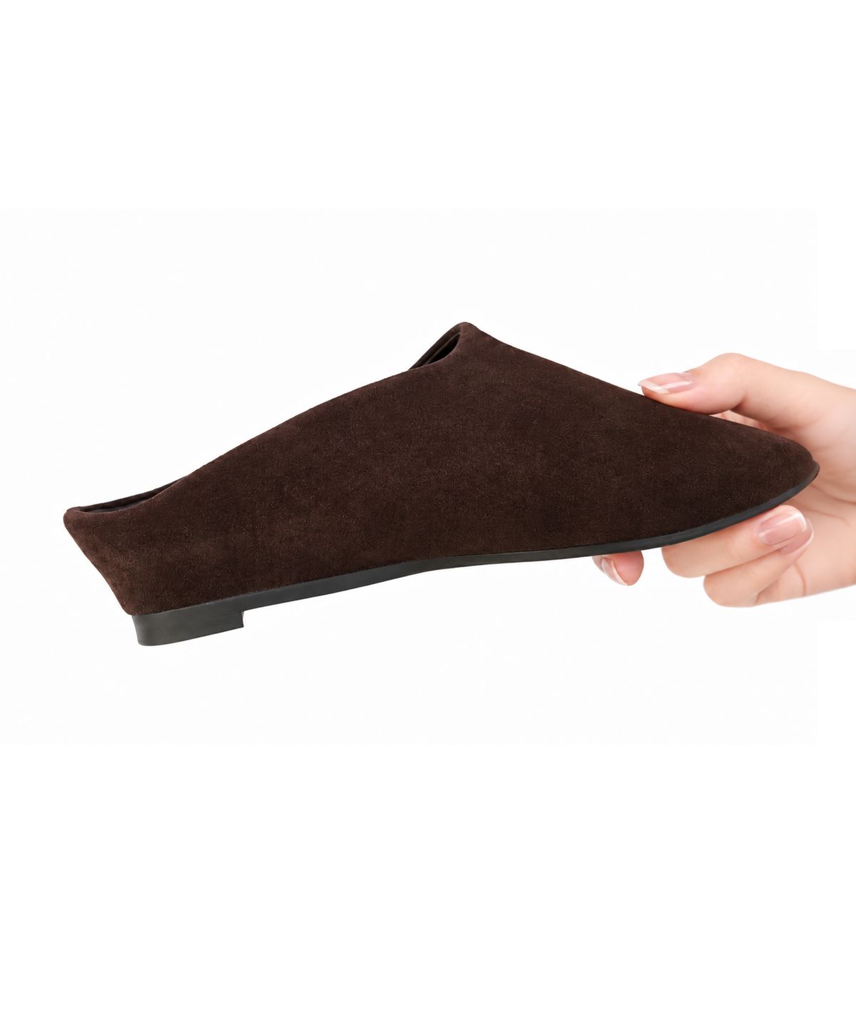 앤버터럼(ANDBUTTERUM) 소프트 웨지힐 뮬 아벤 스웨이드 브라운 베이지 4cm