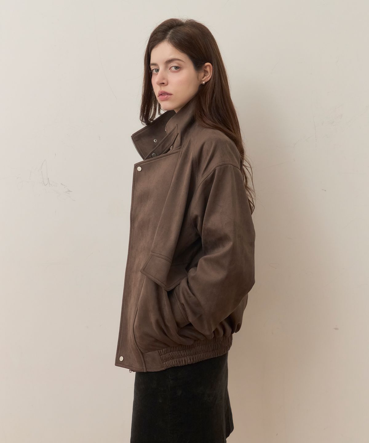 메종르하르(MAISONLEHAR) 뮤즈 스웨이드 블루종 자켓 1color
