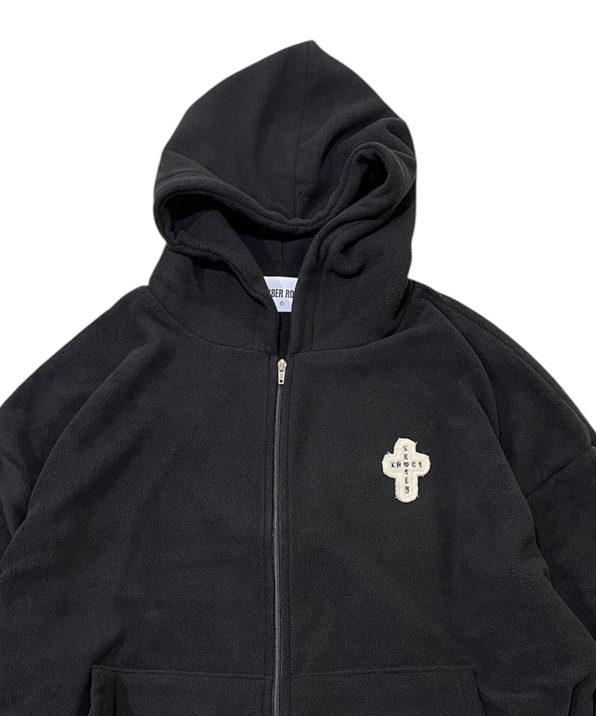 스케이터락(SK8ER ROCK) Cross Fleece Zip-Hoodie (black)