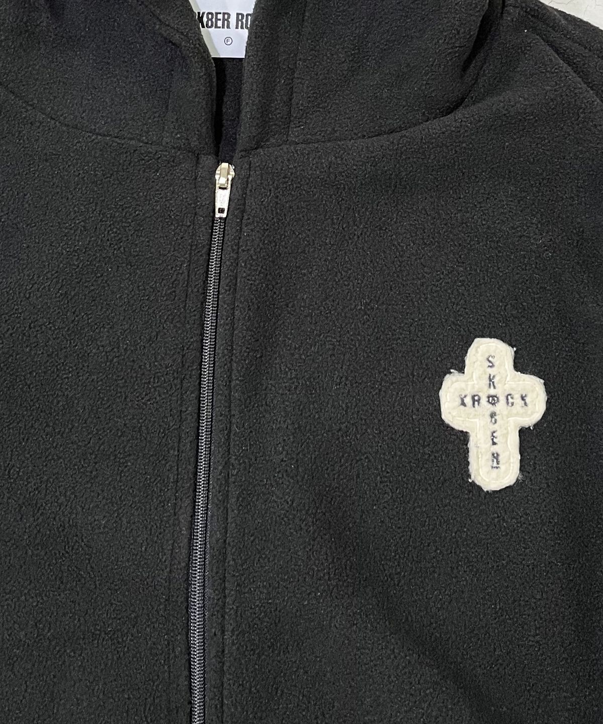 스케이터락(SK8ER ROCK) Cross Fleece Zip-Hoodie (black)