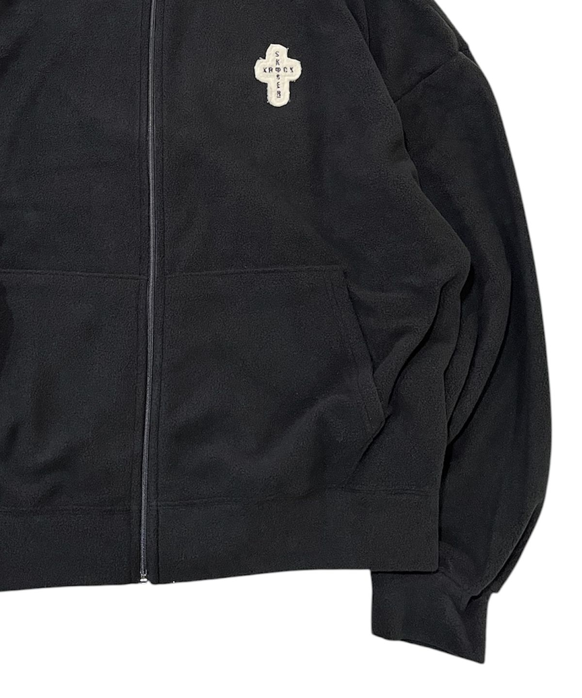 스케이터락(SK8ER ROCK) Cross Fleece Zip-Hoodie (black)