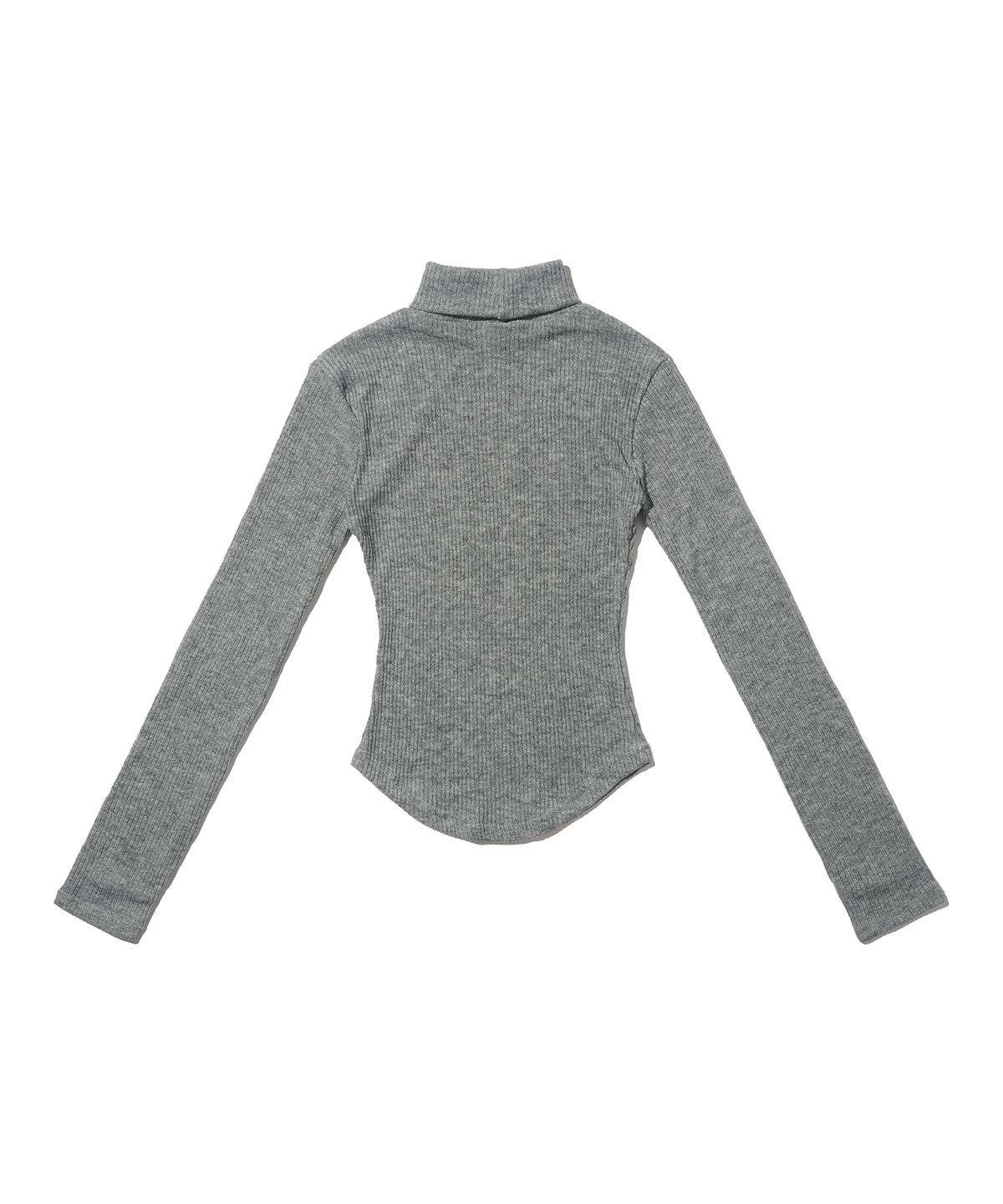 서울어패럴(SEOUL APPAREL) 커브드 헴 워머 목폴라 레이어드 (차콜)