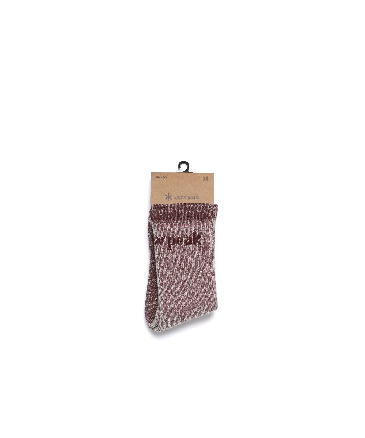스노우피크 어패럴(SNOWPEAK APPAREL) 메리노울 통파일 크루삭스 (S26WUFSO08) Burgundy