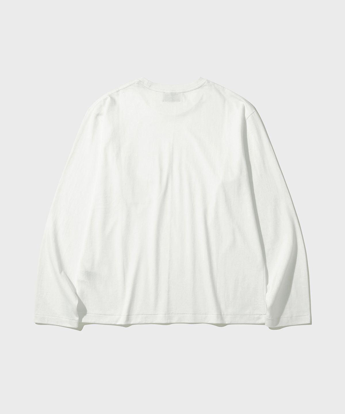 셔터(SHIRTER) SLIT POCKET LS T-SHIRT (WHITE)