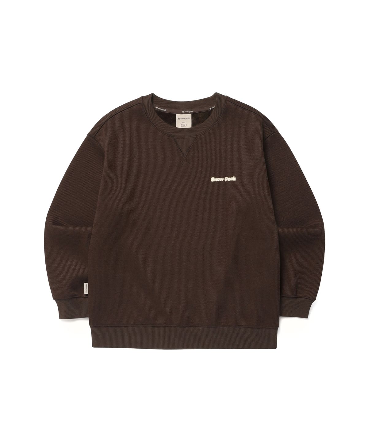 스노우피크 어패럴 키즈(SNOWPEAK APPAREL KIDS) 키즈 골지 니트 맨투맨 (S26WKFHT80) Choco Brown