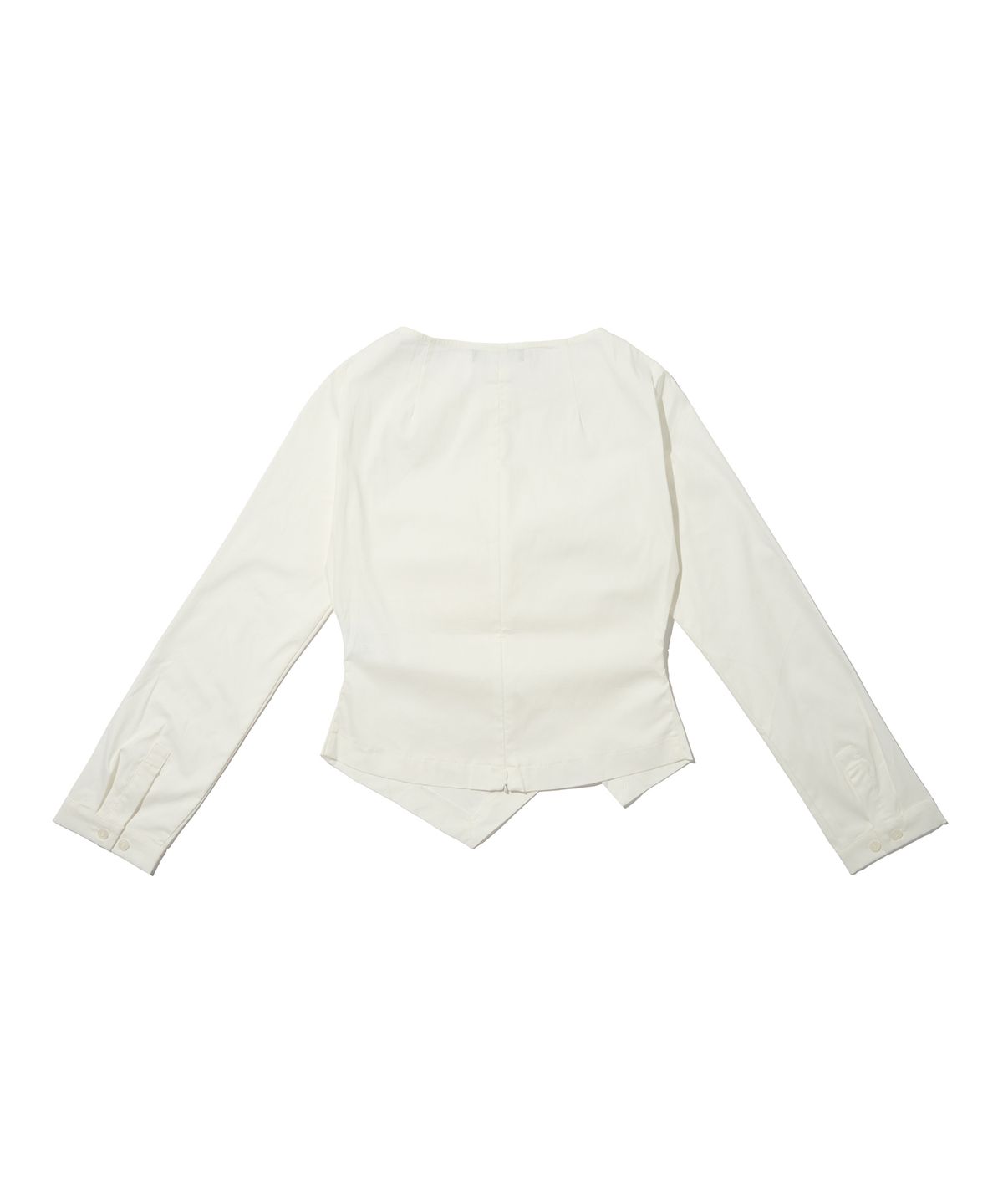 서울어패럴(SEOUL APPAREL) 커프스 언발 블라우스 (아이보리)​​​
