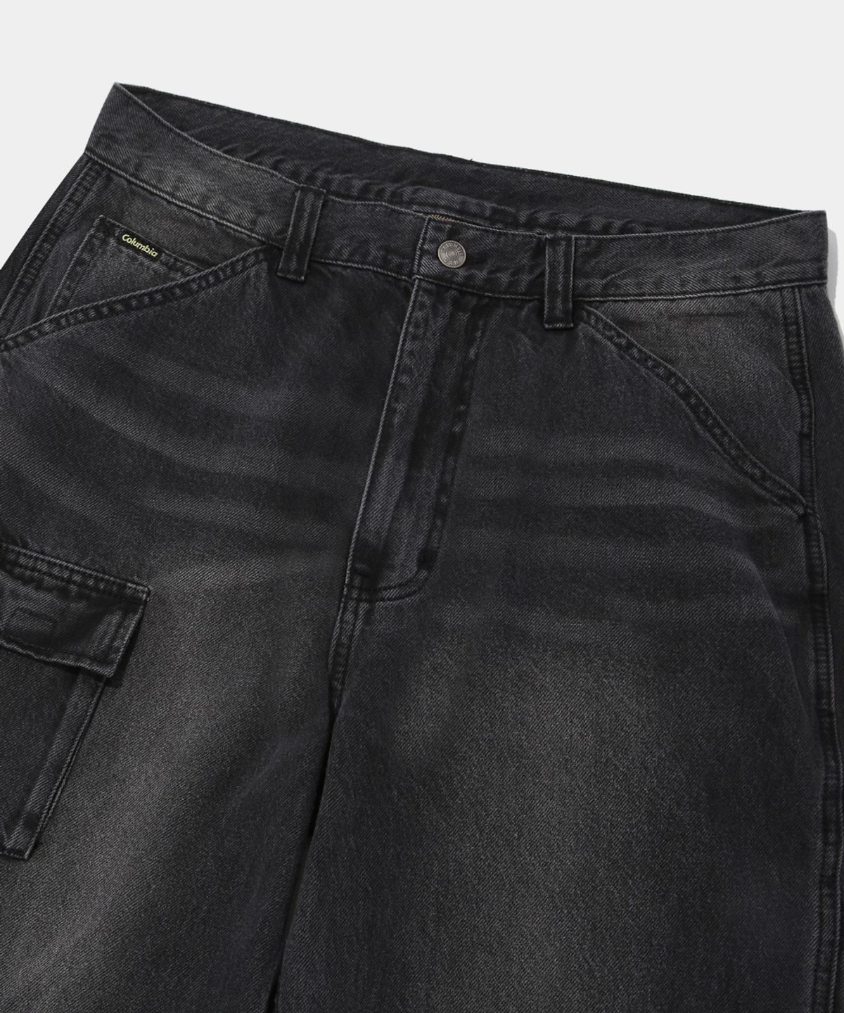 컬럼비아 유니버시티(COLUMBIA UNIVERSITY) ZIP-OFF WIDE CARGO DENIM PANTS_BLACK DENIM