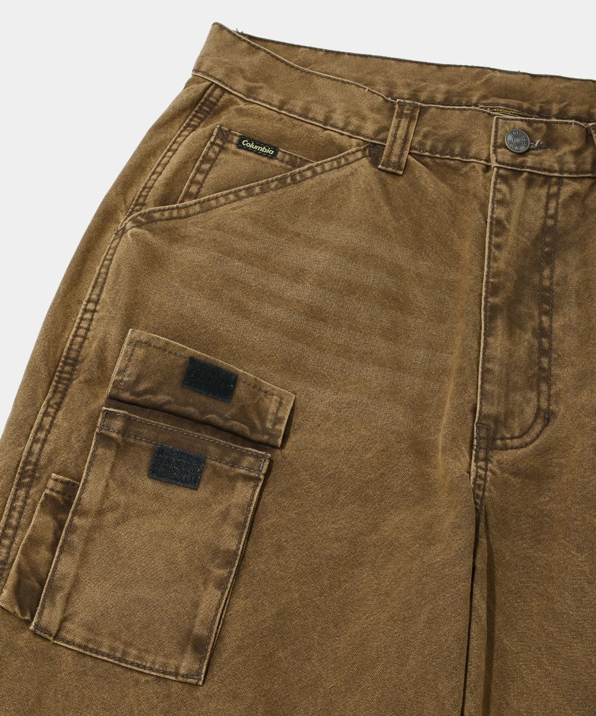 컬럼비아 유니버시티(COLUMBIA UNIVERSITY) ZIP-OFF WIDE CARGO DENIM PANTS_BROWN
