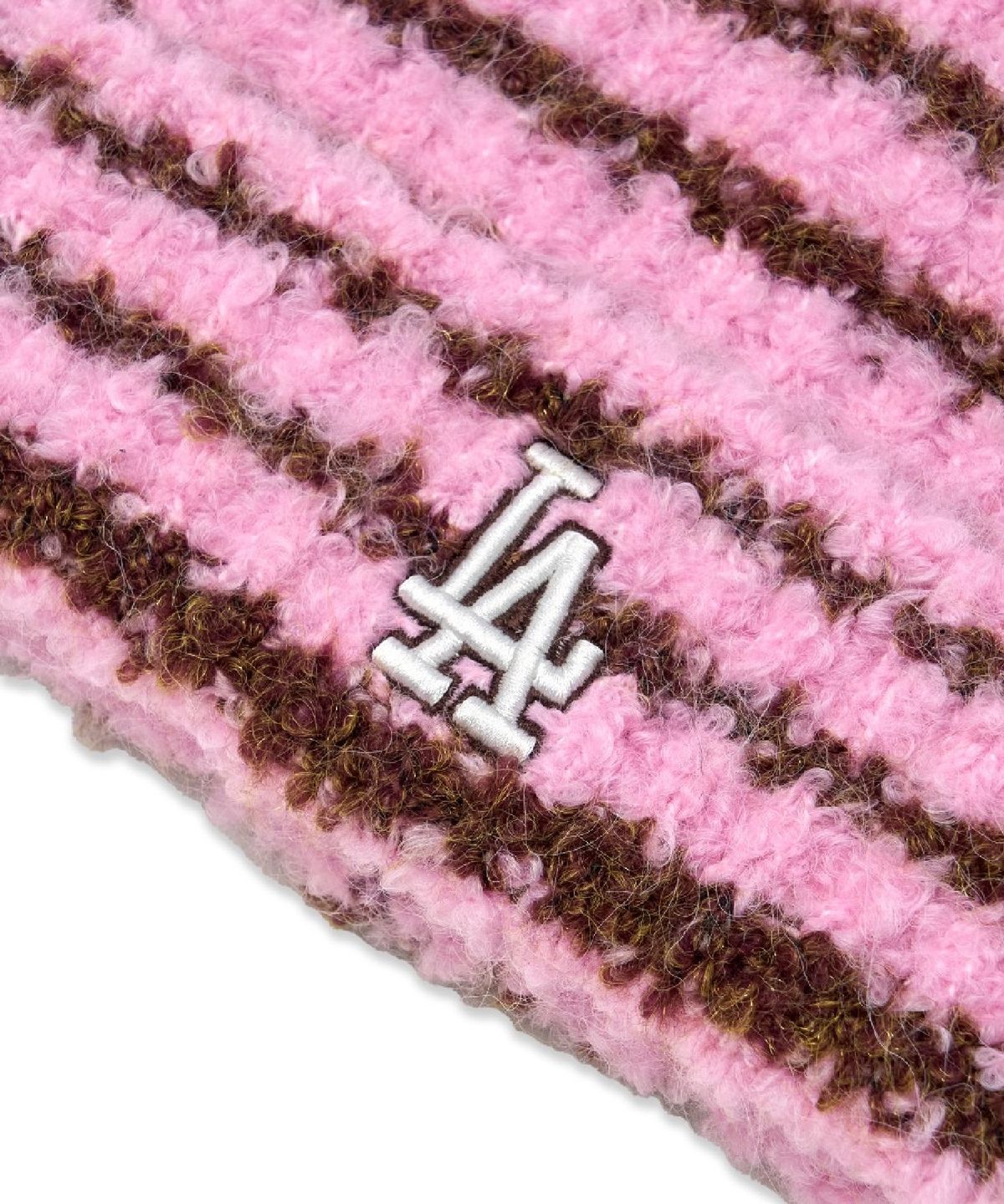 엠엘비(MLB) 스트라이프 미야옹 비니 LA (Pink)