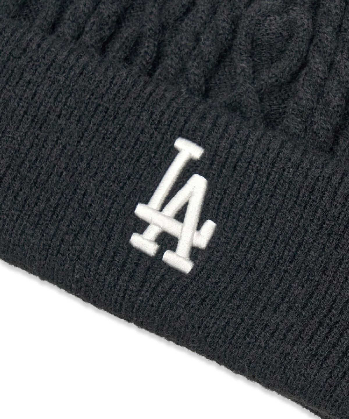 엠엘비(MLB) 울 블렌드 케이블 비니 LA (Black)