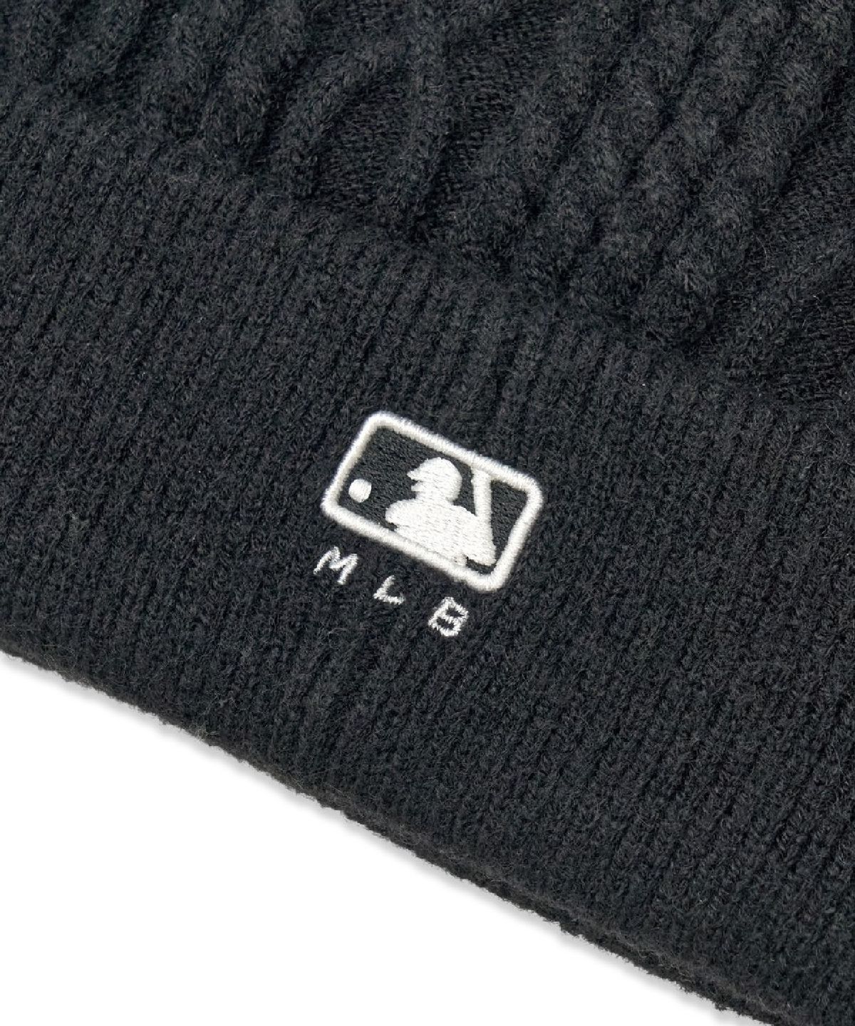 엠엘비(MLB) 울 블렌드 케이블 비니 LA (Black)
