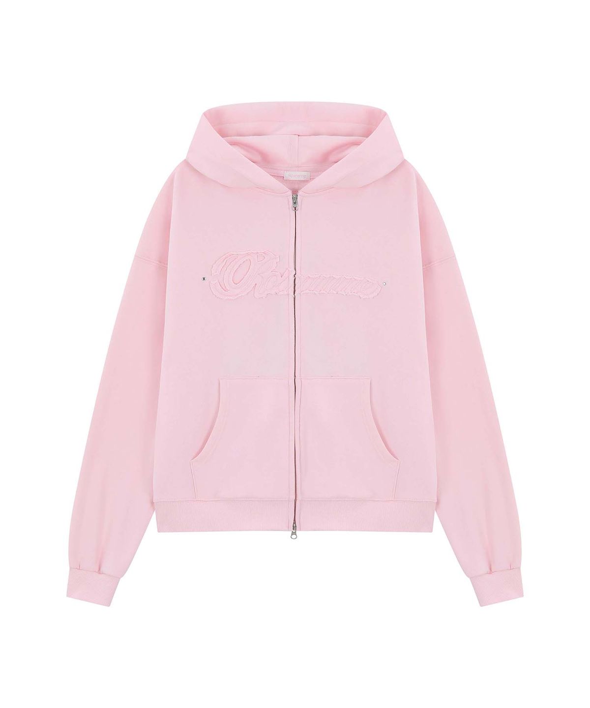 로잔느(ROSEANNE) Off-Duty Oversized Zip-Up Hoodie (Pink)
