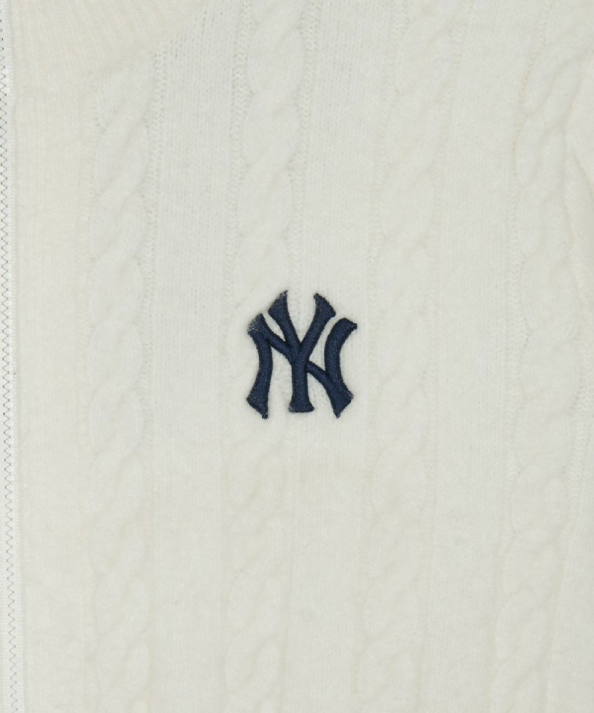 엠엘비(MLB) 여성 베이직 케이블 집업 가디건 NY (Cream)
