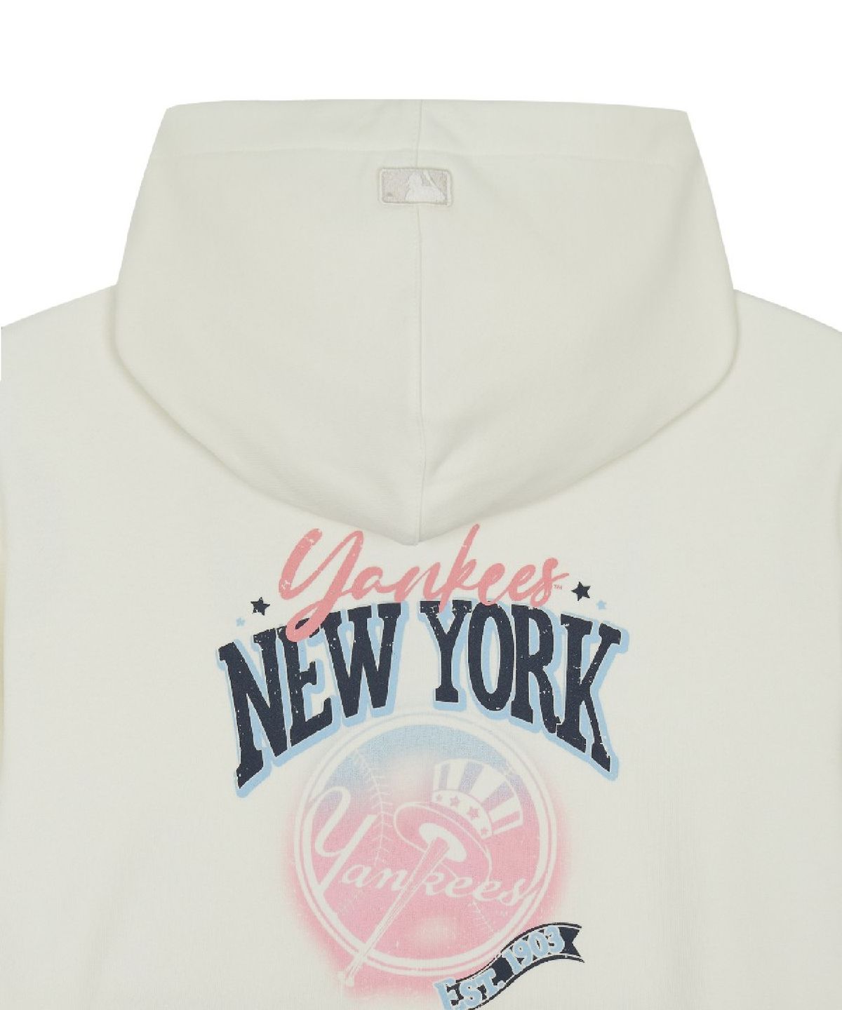 엠엘비(MLB) 베이직 스트릿 그래픽 스냅 후드티 NY (Cream)