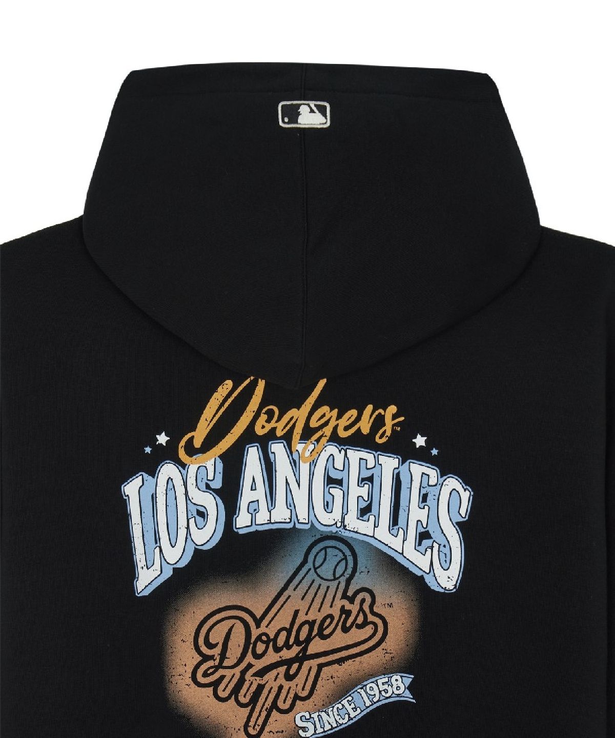 엠엘비(MLB) 베이직 스트릿 그래픽 스냅 후드티 LA (Black)