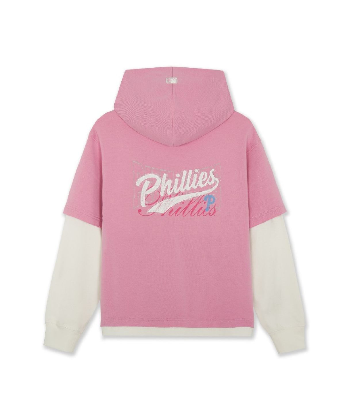 엠엘비(MLB) 베이직 스트릿 레이어드 후드티 PHI (Ptn.Pink)