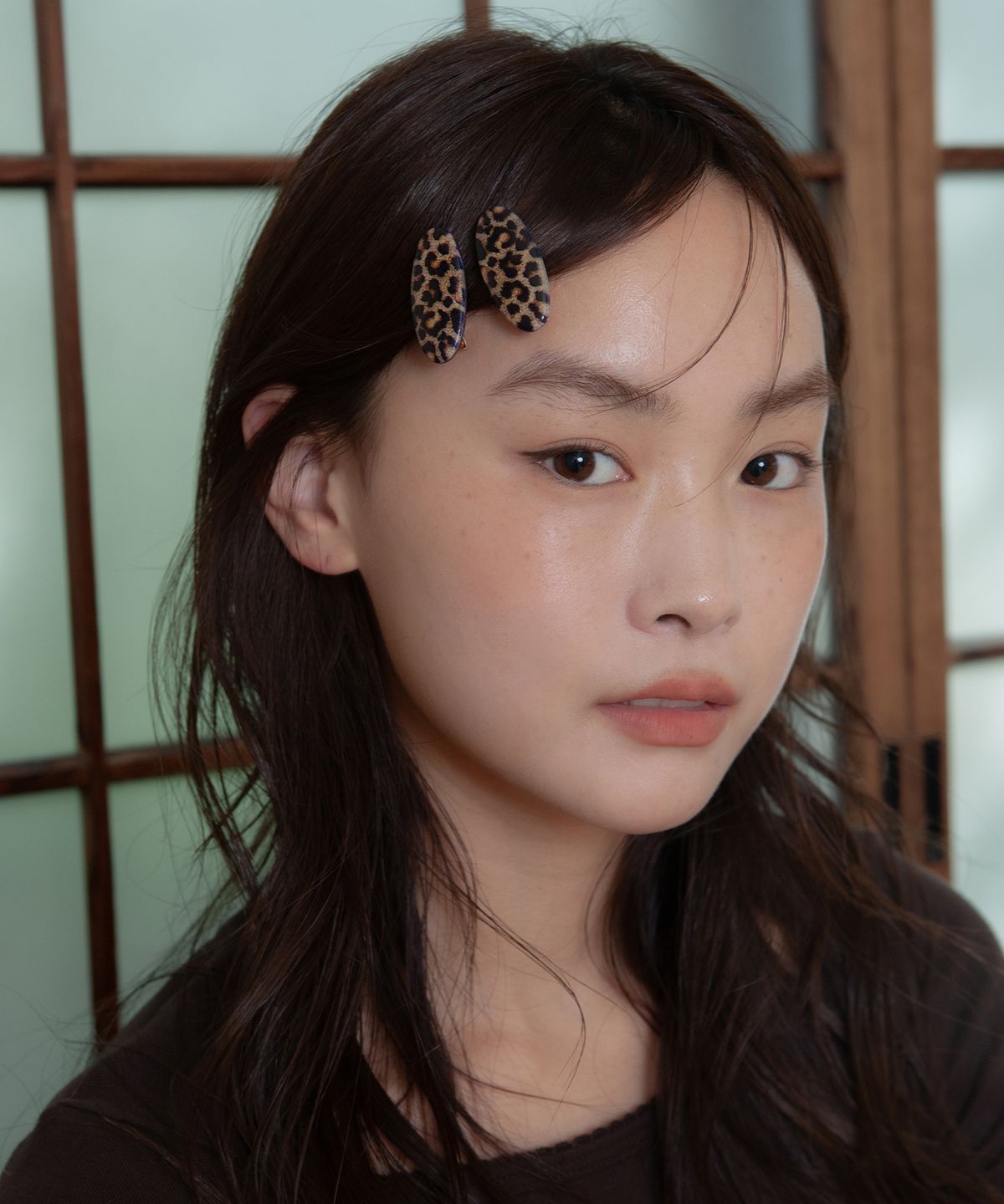 지지(GEEGEE) [2set] leopard petit hair pin