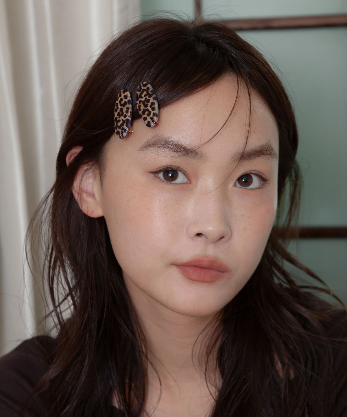 지지(GEEGEE) [2set] leopard petit hair pin