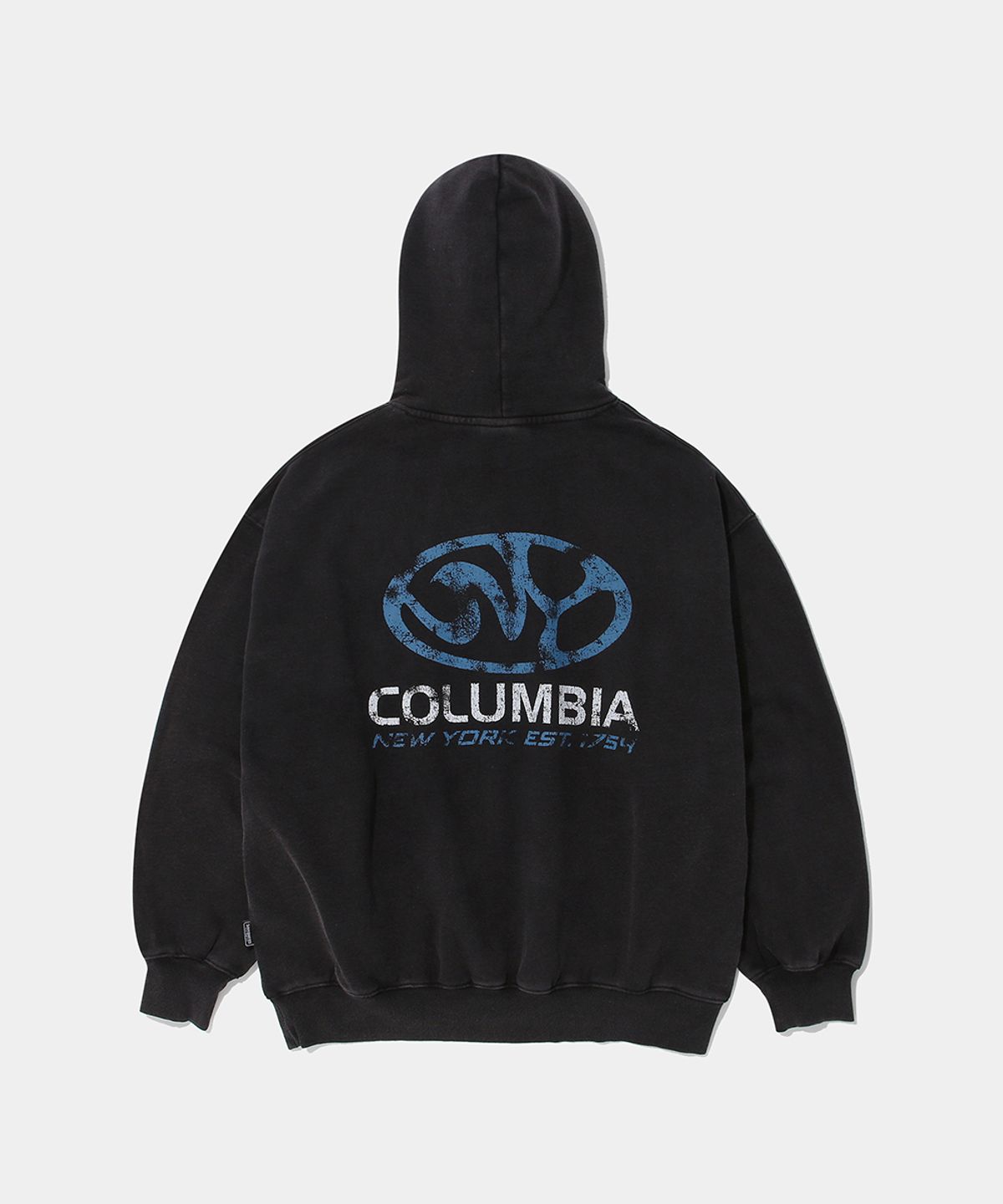 컬럼비아 유니버시티(COLUMBIA UNIVERSITY) NY CITY LOGO WASHED FLEECE HOODIE_BLACK