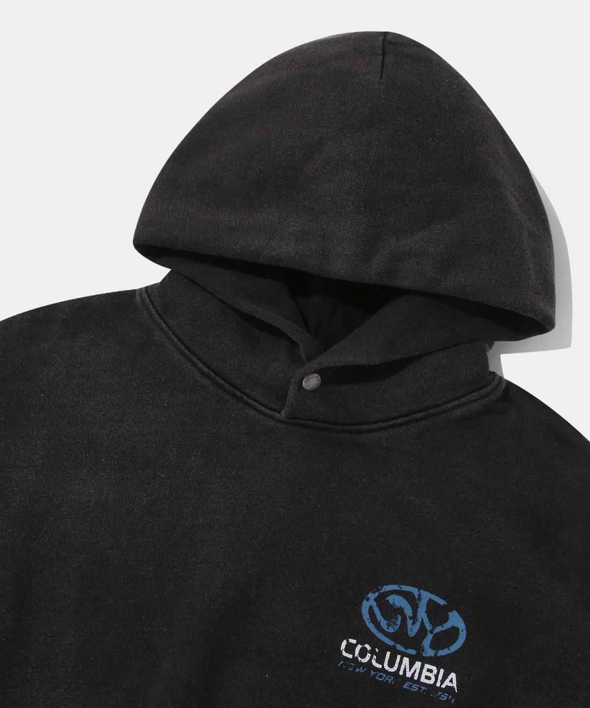 컬럼비아 유니버시티(COLUMBIA UNIVERSITY) NY CITY LOGO WASHED FLEECE HOODIE_BLACK