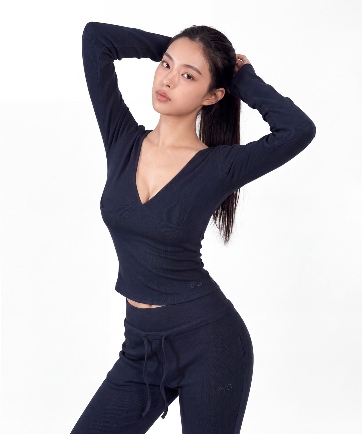 스틸스(STEELS) 소프트터치 골지 딥브이 롱슬리브_3color