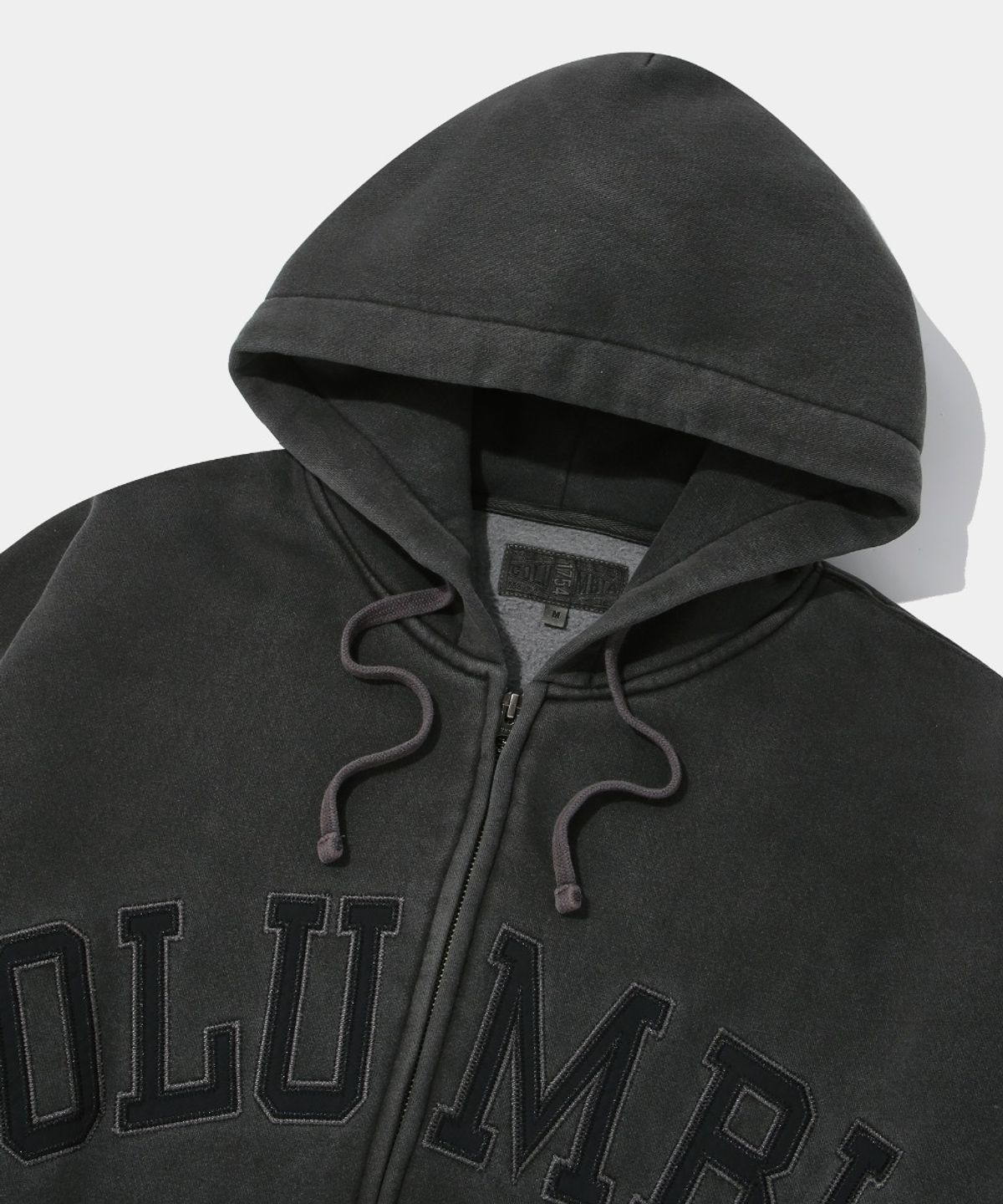 컬럼비아 유니버시티(COLUMBIA UNIVERSITY) BIG ARCH DYED FLEECE ZIP-UP HOODIE_CHARCOAL