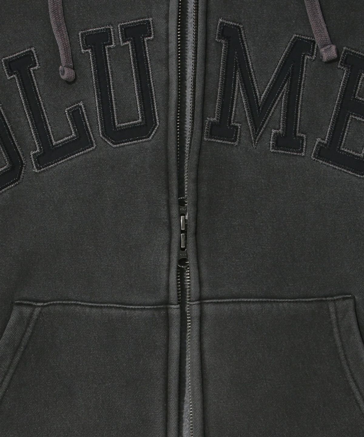 컬럼비아 유니버시티(COLUMBIA UNIVERSITY) BIG ARCH DYED FLEECE ZIP-UP HOODIE_CHARCOAL