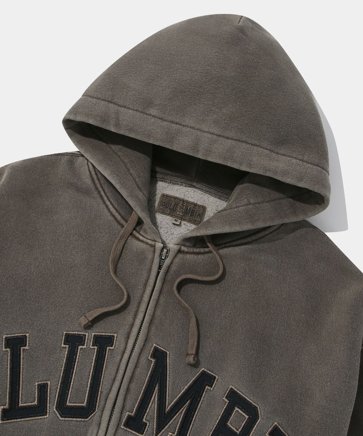 컬럼비아 유니버시티(COLUMBIA UNIVERSITY) BIG ARCH DYED FLEECE ZIP-UP HOODIE_BROWN