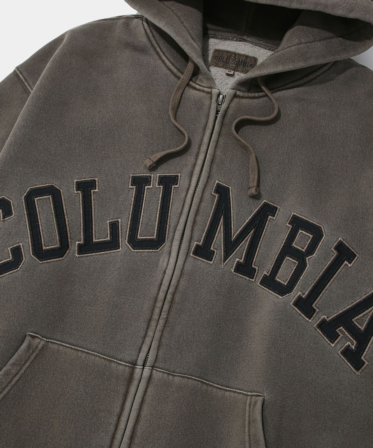 컬럼비아 유니버시티(COLUMBIA UNIVERSITY) BIG ARCH DYED FLEECE ZIP-UP HOODIE_BROWN