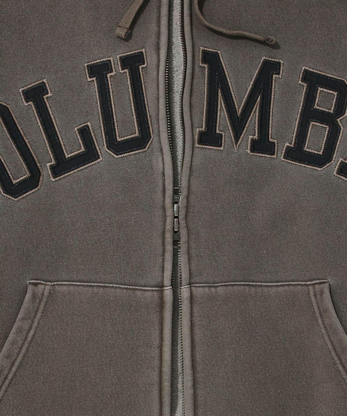 컬럼비아 유니버시티(COLUMBIA UNIVERSITY) BIG ARCH DYED FLEECE ZIP-UP HOODIE_BROWN