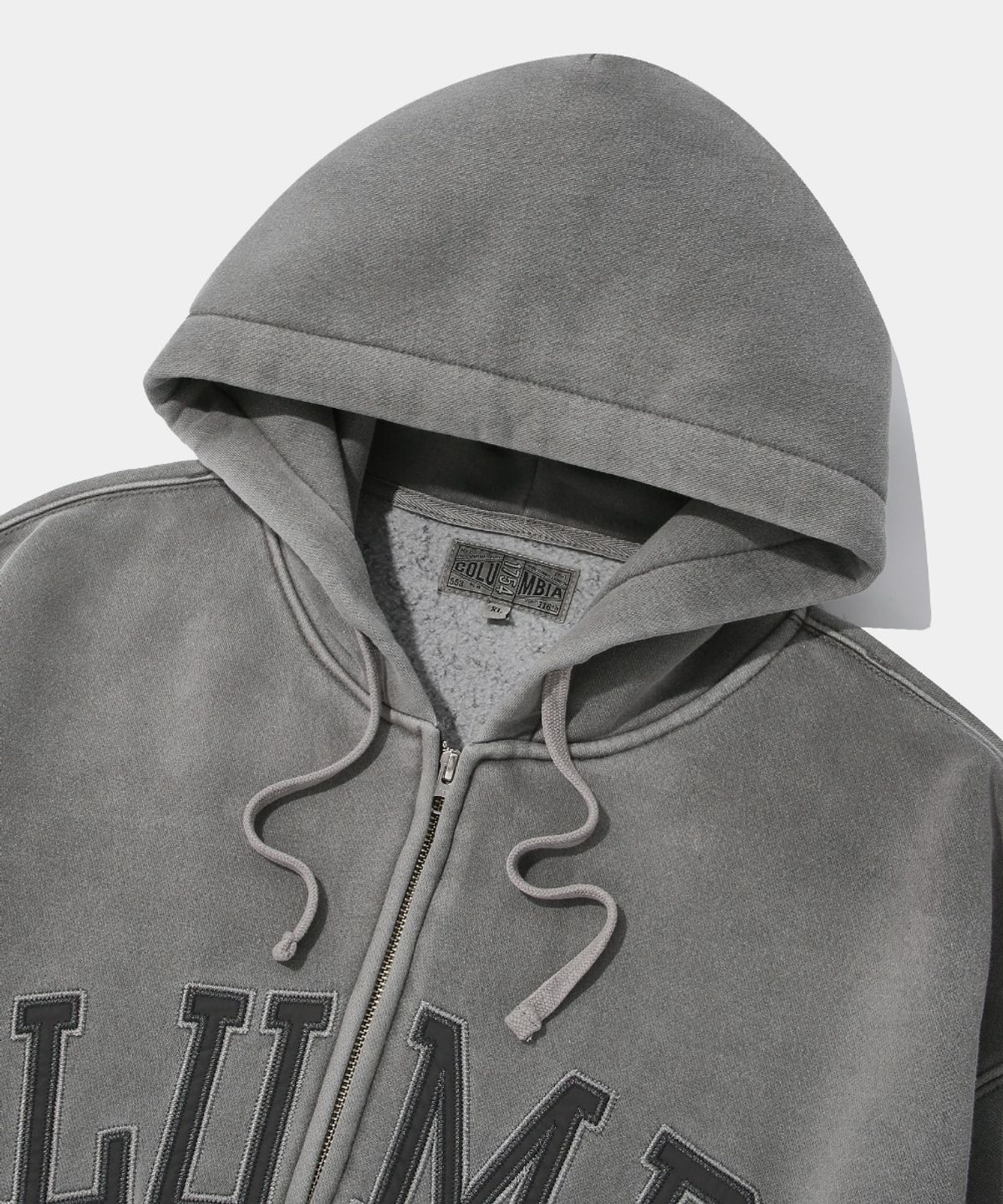 컬럼비아 유니버시티(COLUMBIA UNIVERSITY) BIG ARCH DYED FLEECE ZIP-UP HOODIE_GRAY
