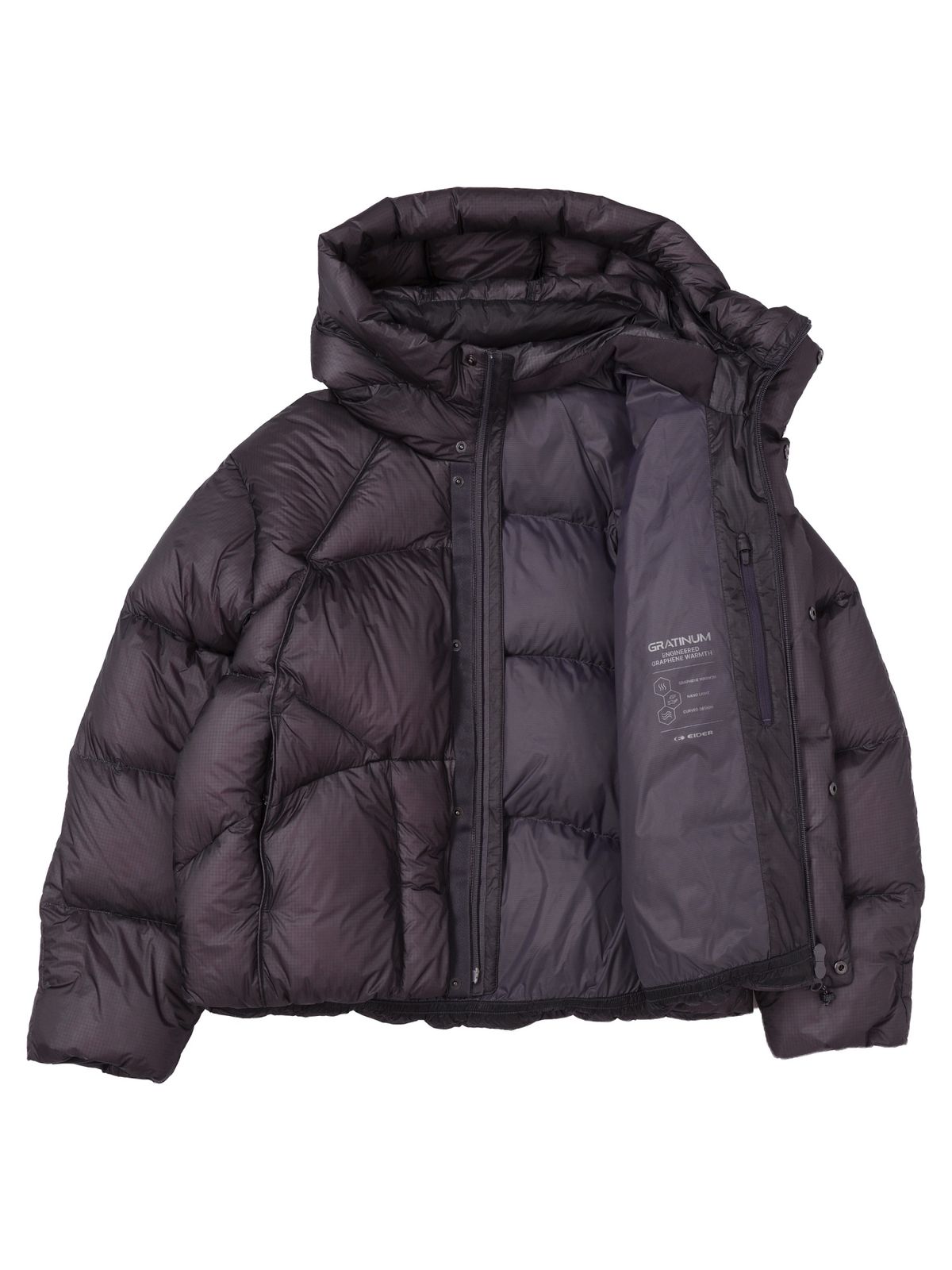 아이더(EIDER) GRATINUM (그래티넘) 여성 후디드 푸퍼 구스 다운 자켓_Dark Violet_DWW26512V6