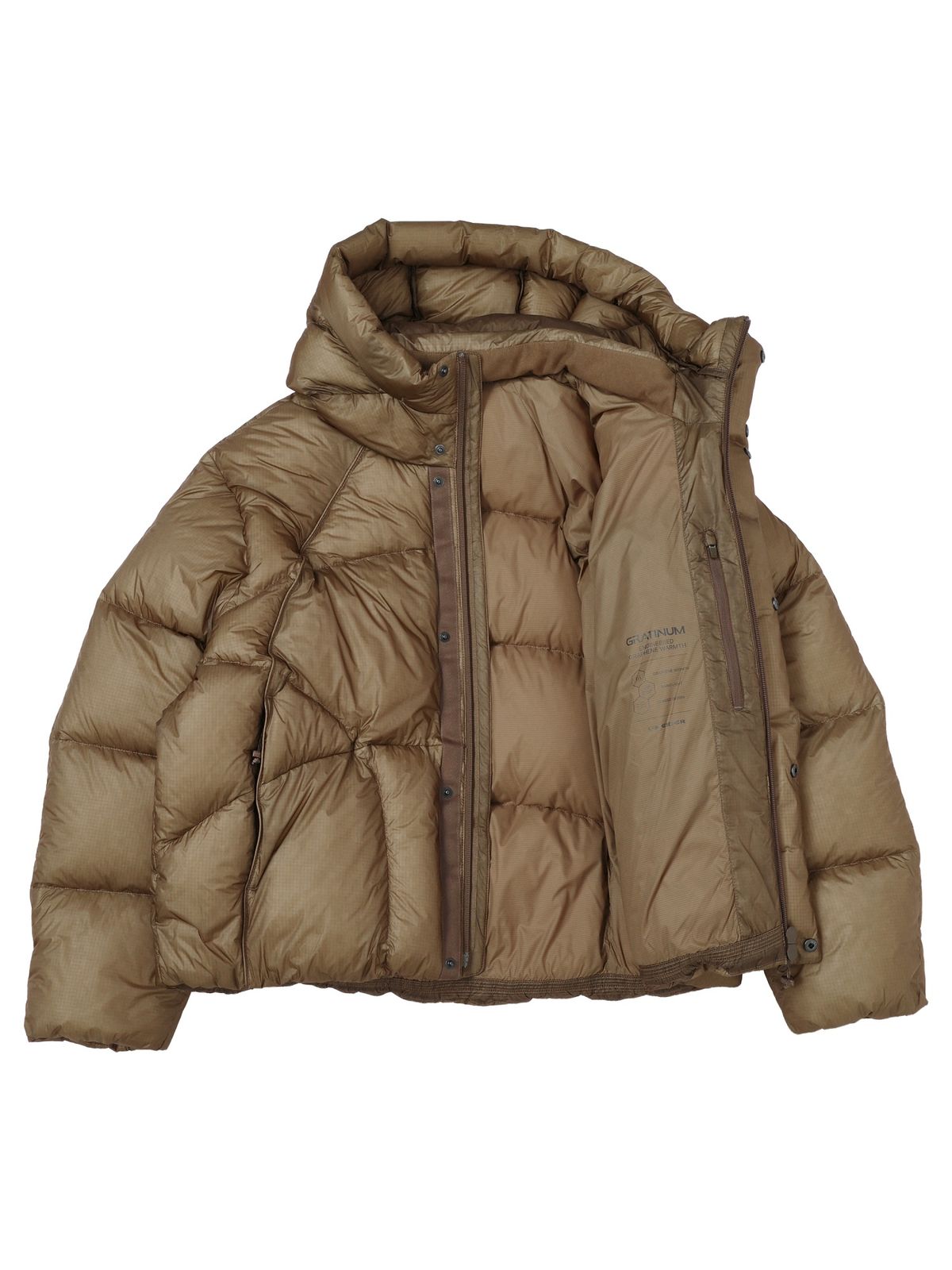 아이더(EIDER) GRATINUM (그래티넘) 여성 후디드 푸퍼 구스 다운 자켓_Beige_DWW26512E2