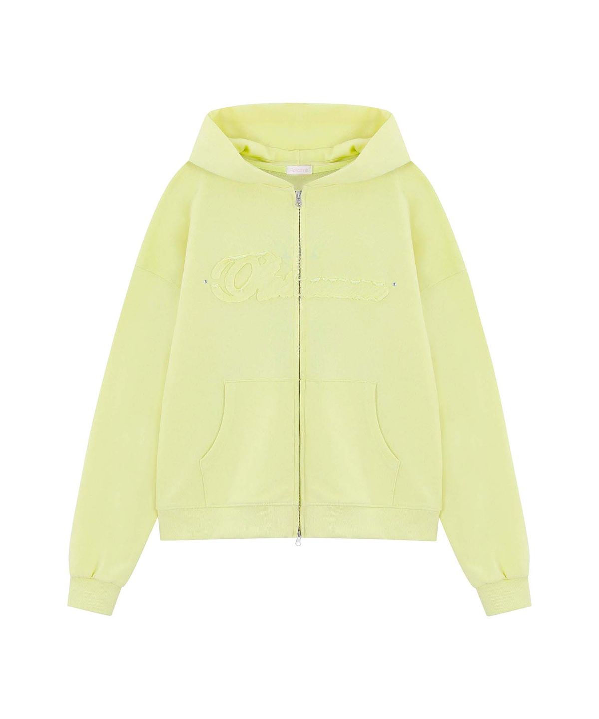 로잔느(ROSEANNE) Off-Duty Oversized Zip-Up Hoodie (Lemon Lime)
