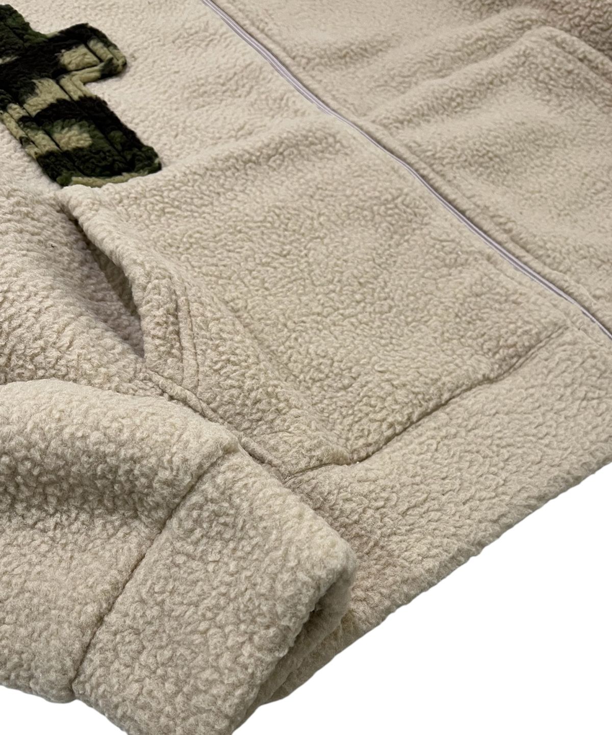 스케이터락(SK8ER ROCK) Camo Cross Fleece Zip Hoodie (beige)
