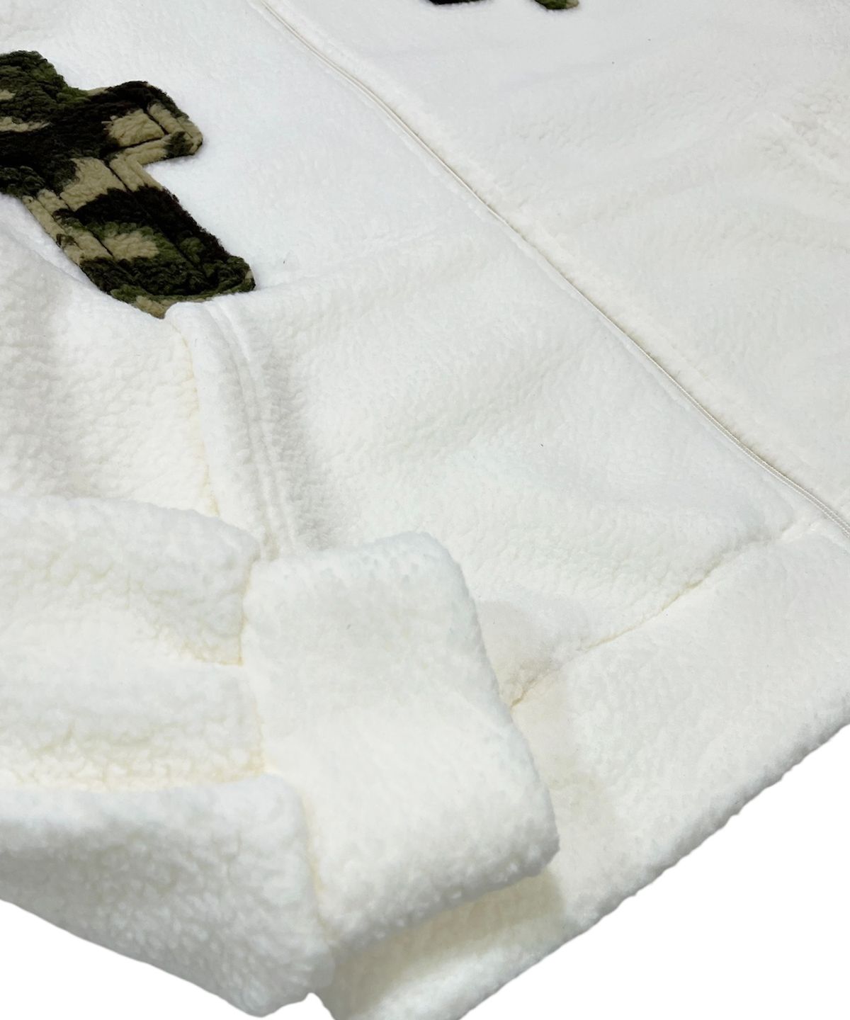 스케이터락(SK8ER ROCK) Camo Cross Fleece Zip Hoodie (ivory)