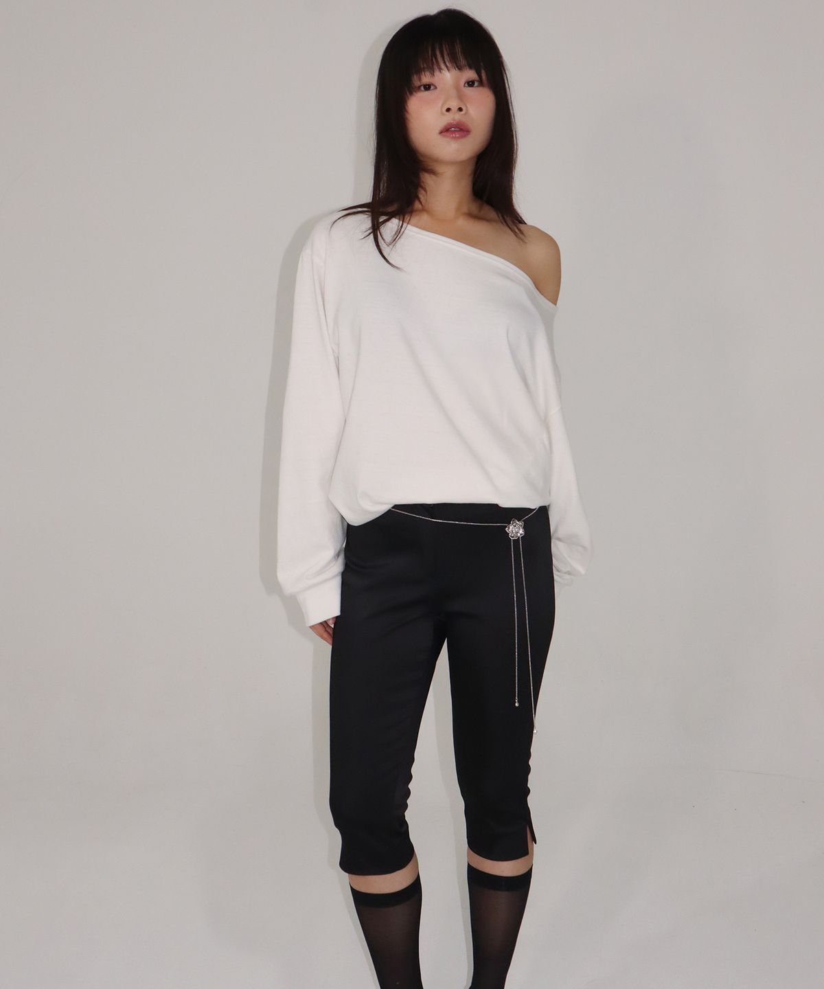 지지(GEEGEE) rose chain waist belt