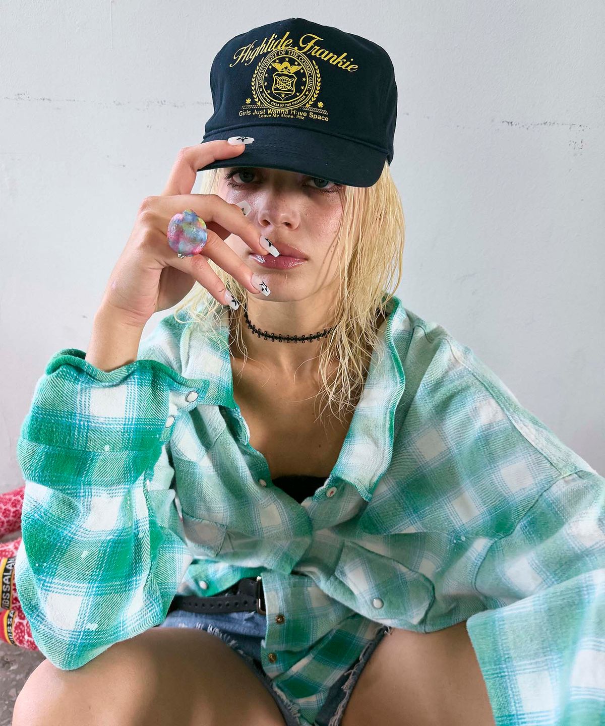 하이타이드 프랭키(HIGHTIDEFRANKIE) Leave Me Alone Cap Navy