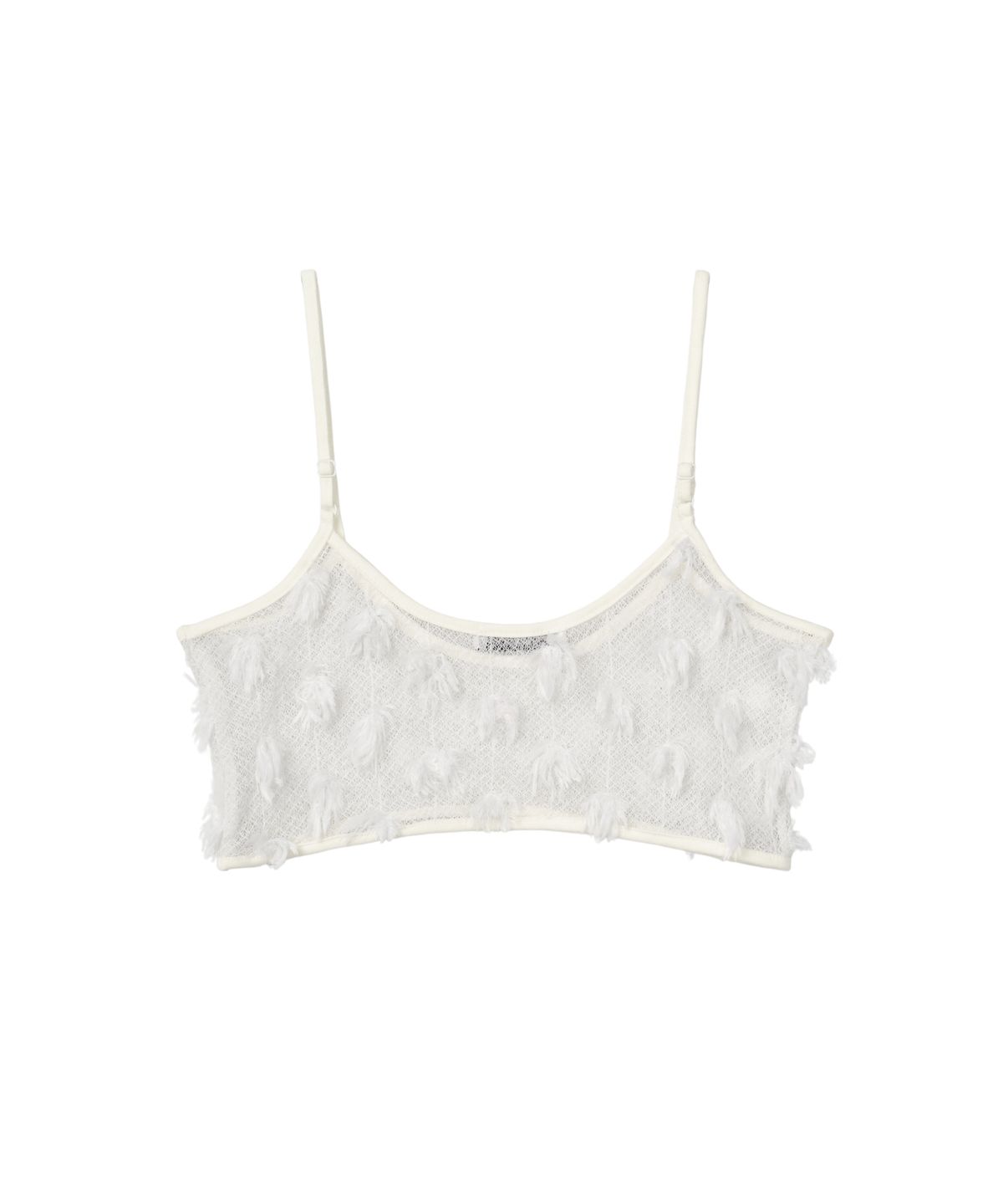 구월십일(GUWOLSIBIL) Feathers Layered Bra Top Ivory