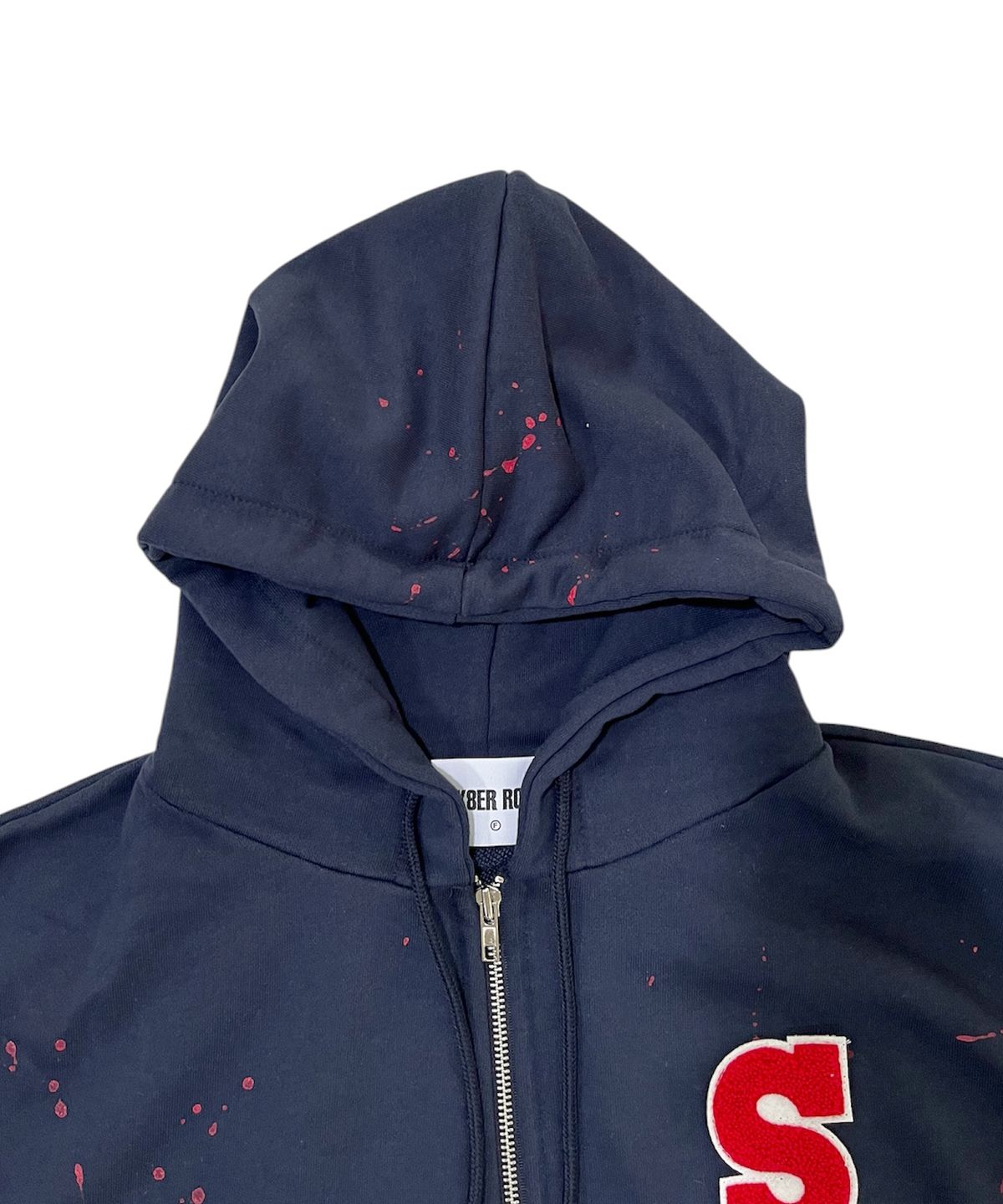 스케이터락(SK8ER ROCK) Splash Varsity Sweat Zip Hoodie (navy)