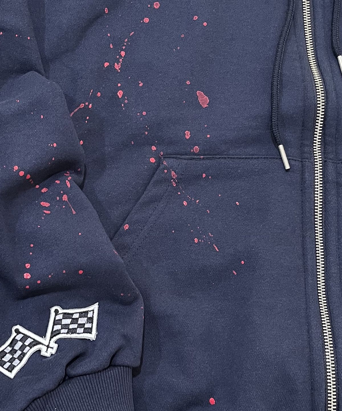 스케이터락(SK8ER ROCK) Splash Varsity Sweat Zip Hoodie (navy)
